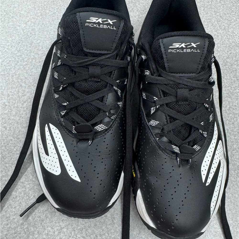 Women’s Skechers SKX Black and White Pickleball Shoes